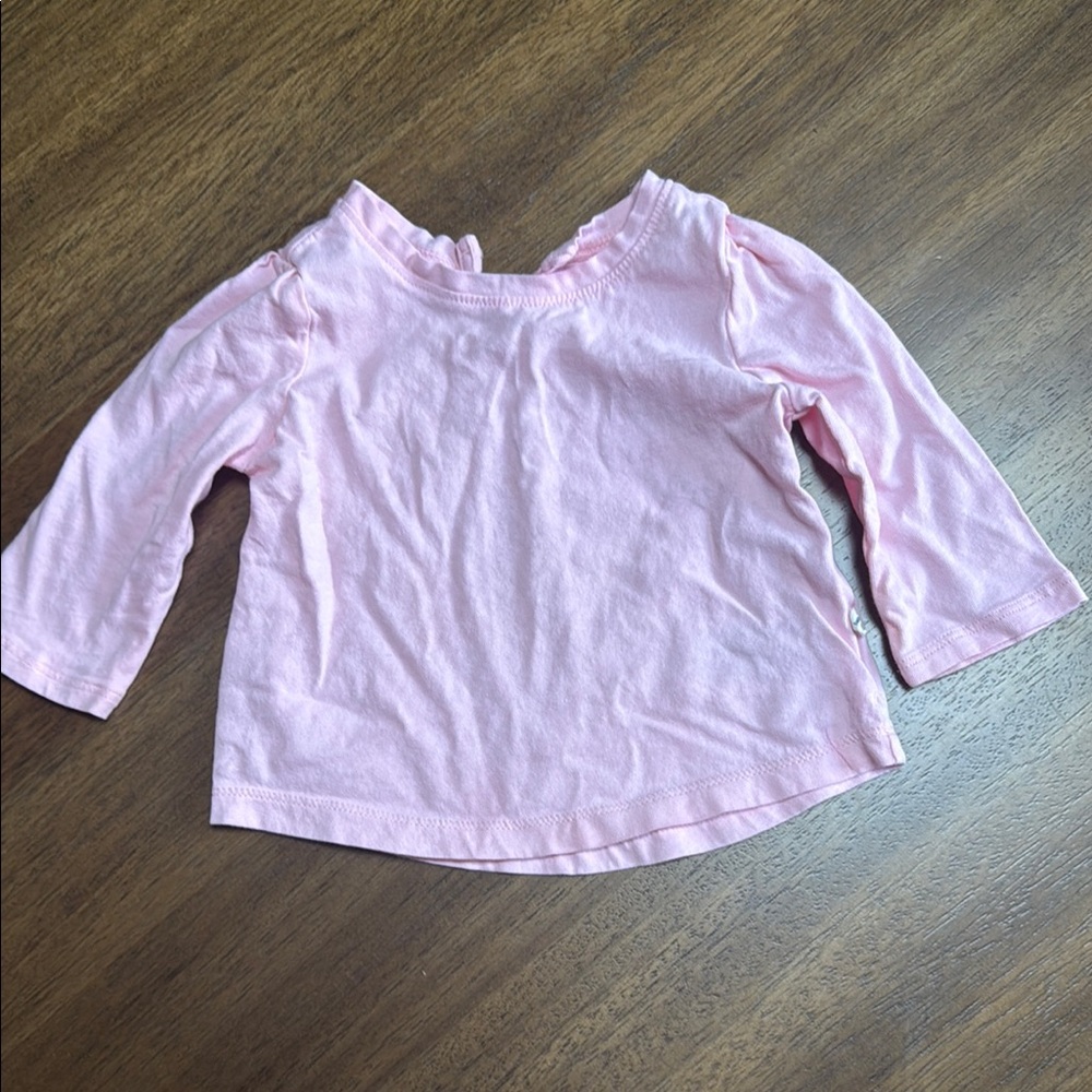 GAP Pink Long Sleeve Tee Relaxed Fit